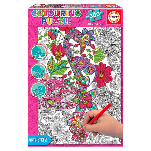 PUZZLE PARA COLORIR - ANTI STRESS - 300 PEÇAS