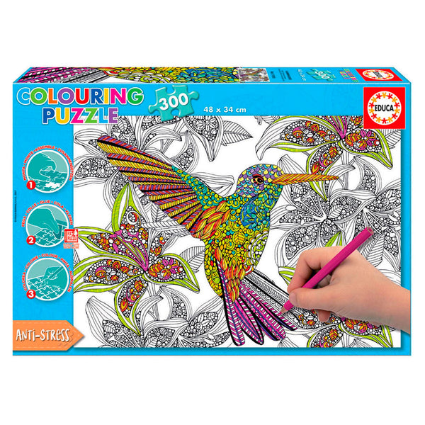 PUZZLE PARA COLORIR - ANTI STRESS - 300 PEÇAS